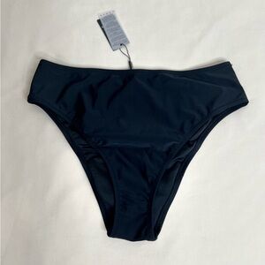 RELLECIGA Women's Black High Cut High Waisted Bikini Bottom Size Large